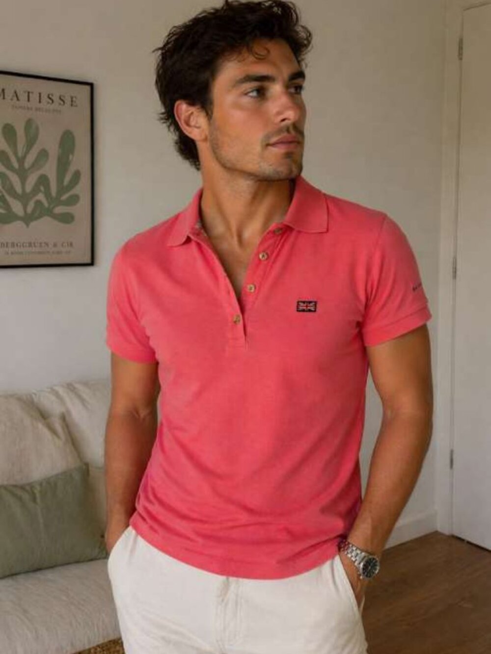 Burberry men polo shirt sz M